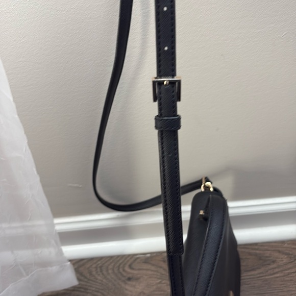 KATE SPADE Black Leather Flap Crossbody Handbag Satchel Newbury Lane Brynlee - Picture 7 of 11